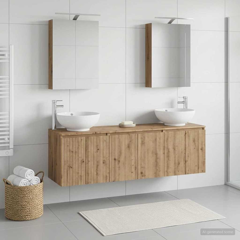 Bathroom Cabinet Set 5 pcs Artisan Oak Engineered Wood