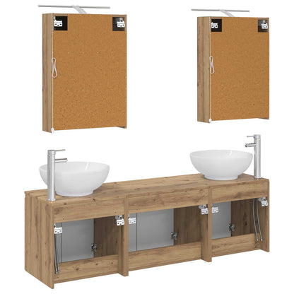 Bathroom Cabinet Set 5 pcs Artisan Oak Engineered Wood