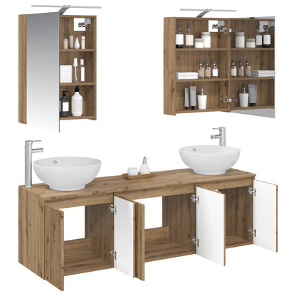 Bathroom Cabinet Set 5 pcs Artisan Oak Engineered Wood