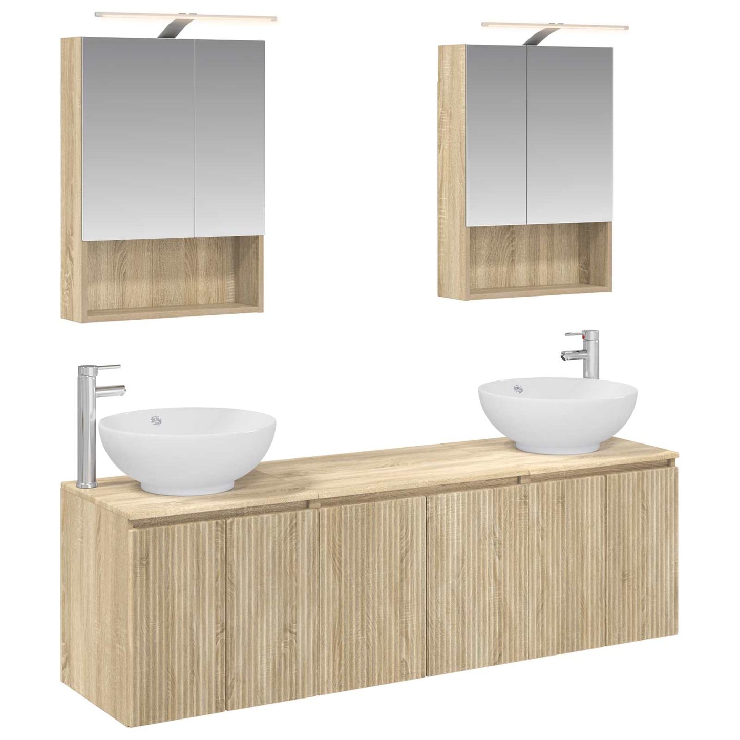 Bathroom Cabinet Set 5 pcs Sonoma Oak Engineered Wood