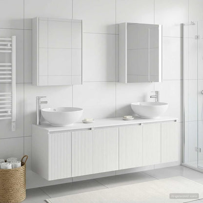 Bathroom Cabinet Set 5 pcs White Engineered Wood