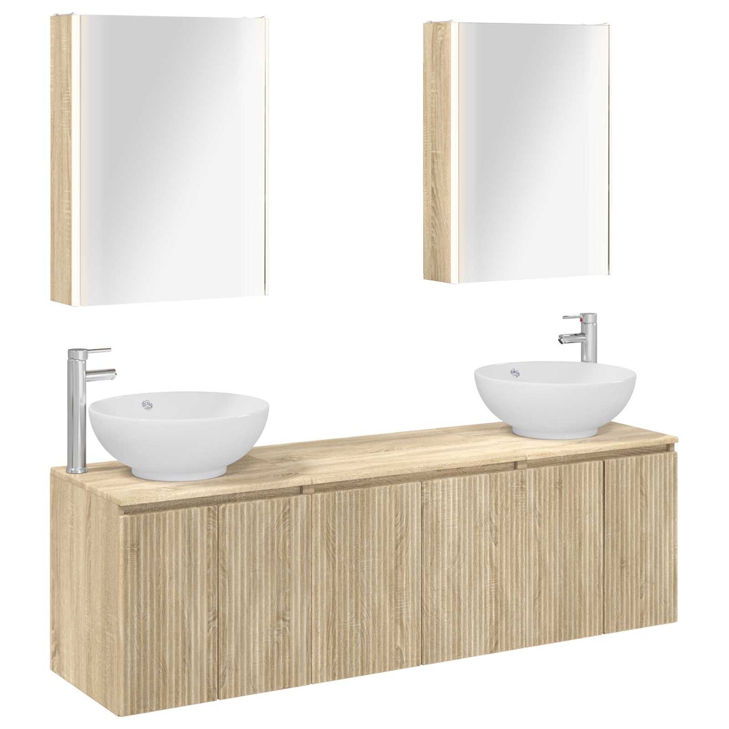 Bathroom Cabinet Set 5 pcs Sonoma Oak Engineered Wood