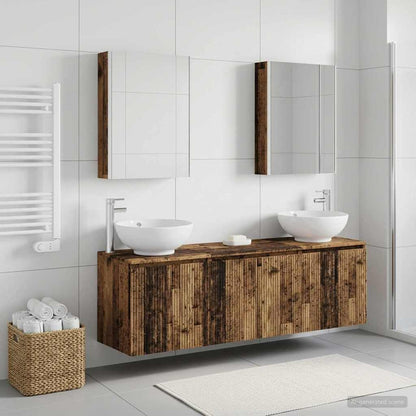 Bathroom Cabinet Set 5 pcs Old Wood Engineered Wood