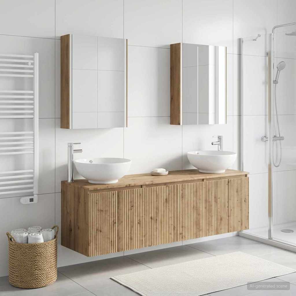 Bathroom Cabinet Set 5 pcs Artisan Oak Engineered Wood