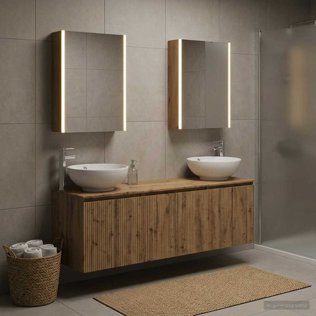 Bathroom Cabinet Set 5 pcs Artisan Oak Engineered Wood