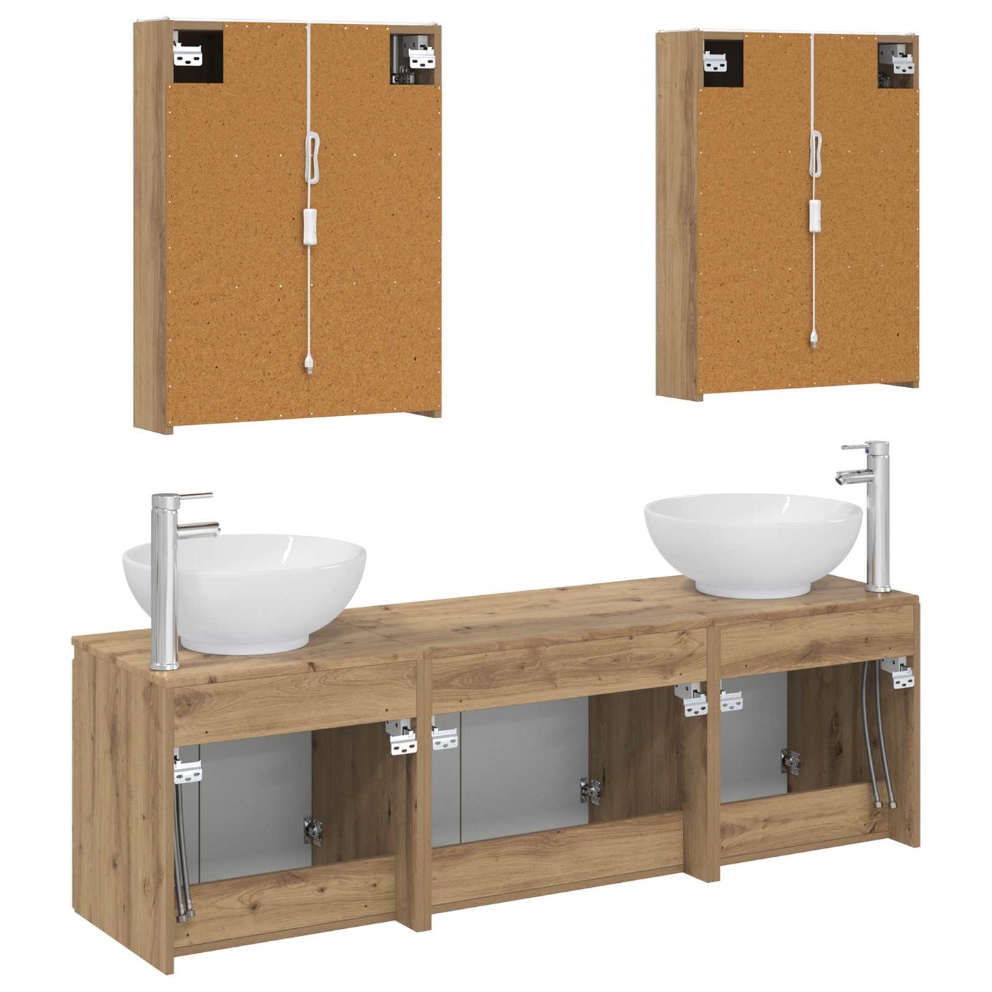 Bathroom Cabinet Set 5 pcs Artisan Oak Engineered Wood