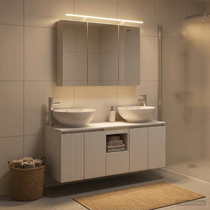 Bathroom Cabinet Set 4 pcs White Engineered Wood