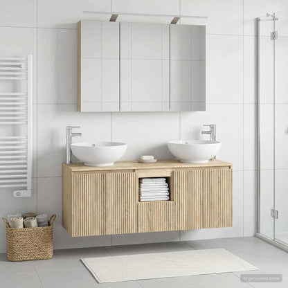 Bathroom Cabinet Set 4 pcs Sonoma Oak Engineered Wood