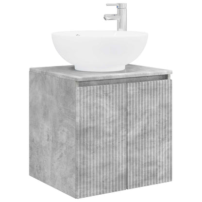Bathroom Cabinet Set 4 pcs Concrete Grey Engineered Wood