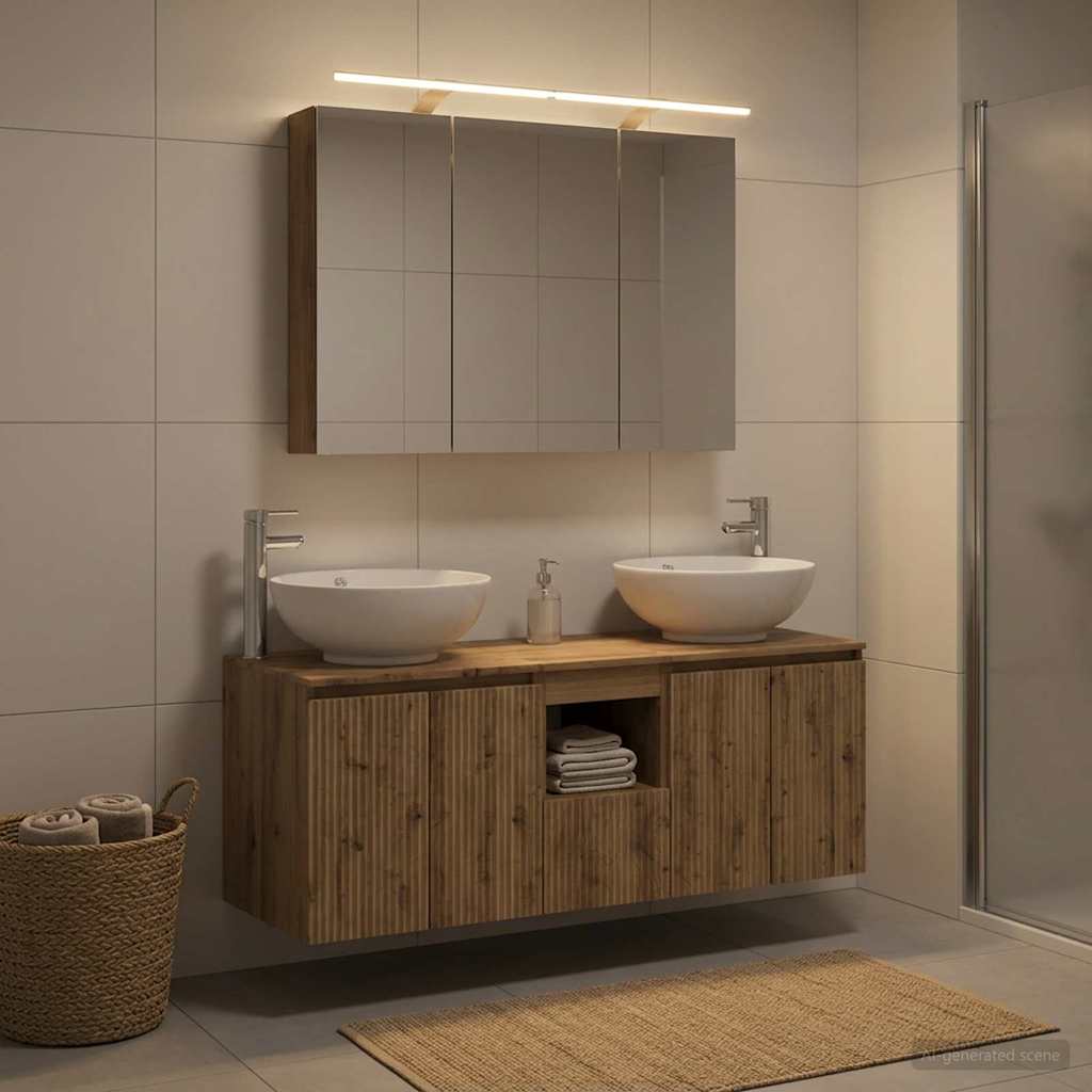 Bathroom Cabinet Set 4 pcs Artisan Oak Engineered Wood
