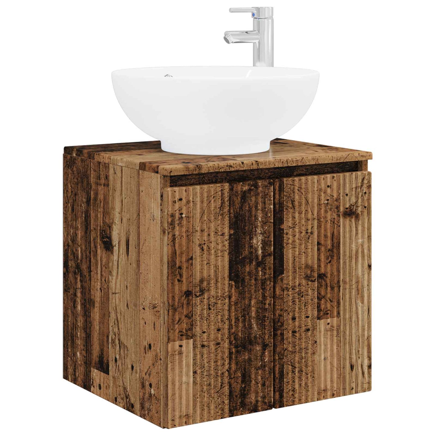 Bathroom Cabinet Set 4 pcs Old Wood Engineered Wood
