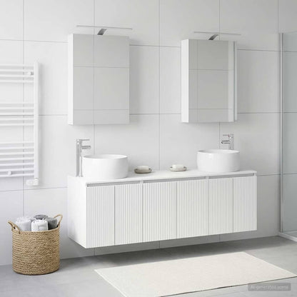 Bathroom Cabinet Set 5 pcs White Engineered Wood