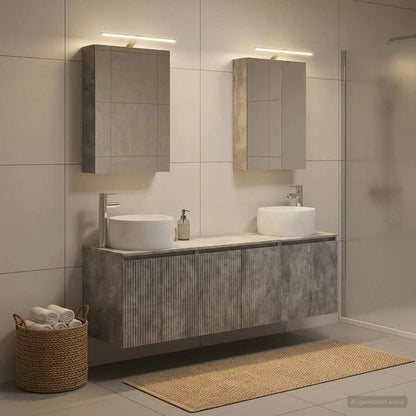 Bathroom Cabinet Set 5 pcs Concrete Grey Engineered Wood