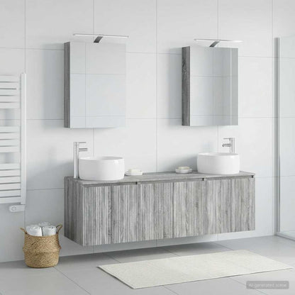 Bathroom Cabinet Set 5 pcs Grey Sonoma Engineered Wood