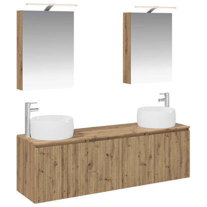 Bathroom Cabinet Set 5 pcs Artisan Oak Engineered Wood