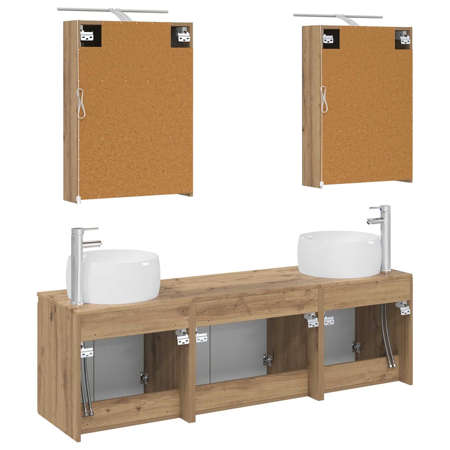 Bathroom Cabinet Set 5 pcs Artisan Oak Engineered Wood
