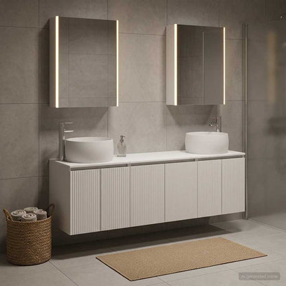 Bathroom Cabinet Set 5 pcs White Engineered Wood
