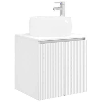 Bathroom Cabinet Set 5 pcs White Engineered Wood