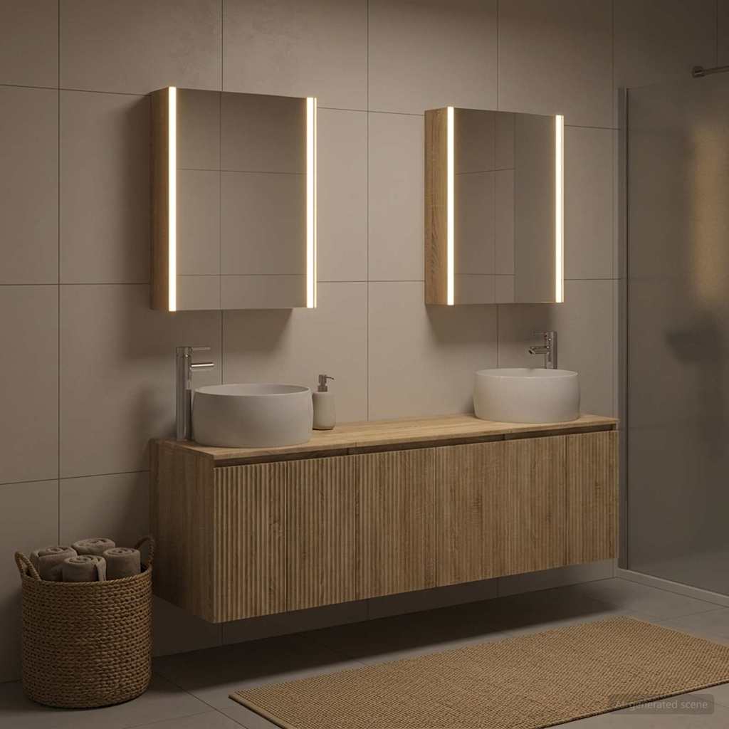 Bathroom Cabinet Set 5 pcs Sonoma Oak Engineered Wood