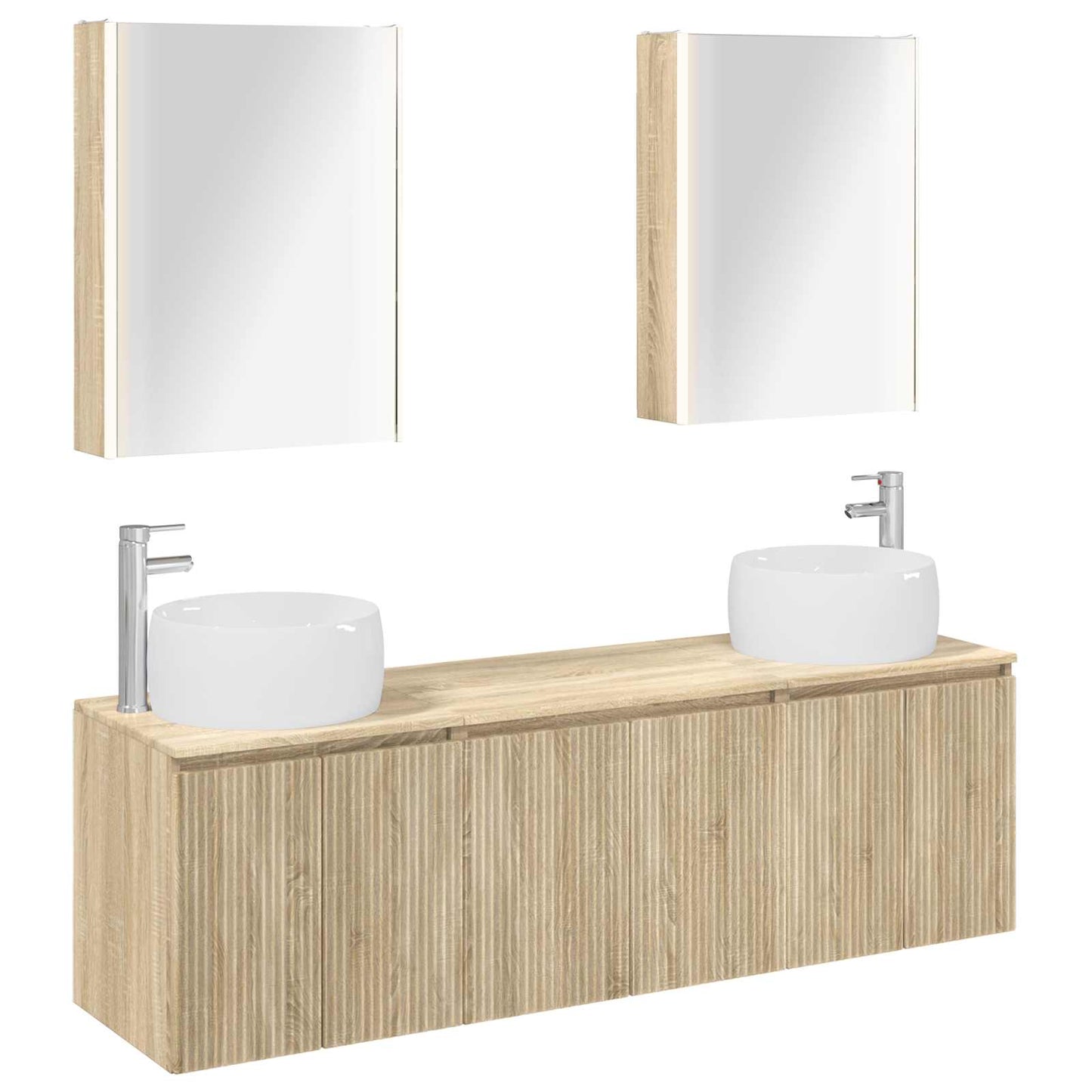 Bathroom Cabinet Set 5 pcs Sonoma Oak Engineered Wood