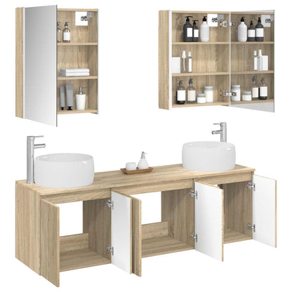 Bathroom Cabinet Set 5 pcs Sonoma Oak Engineered Wood