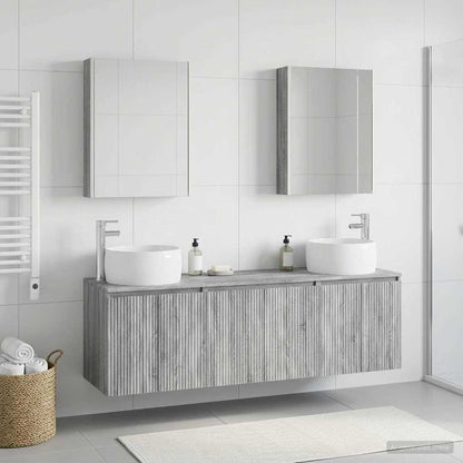 Bathroom Cabinet Set 5 pcs Grey Sonoma Engineered Wood