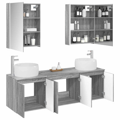 Bathroom Cabinet Set 5 pcs Grey Sonoma Engineered Wood