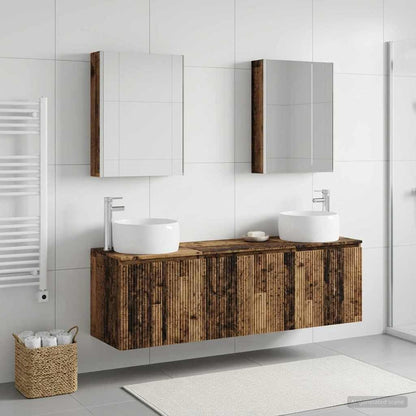 Bathroom Cabinet Set 5 pcs Old Wood Engineered Wood