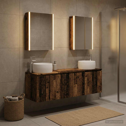 Bathroom Cabinet Set 5 pcs Old Wood Engineered Wood