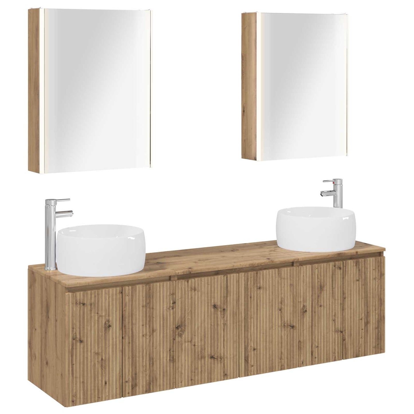 Bathroom Cabinet Set 5 pcs Artisan Oak Engineered Wood