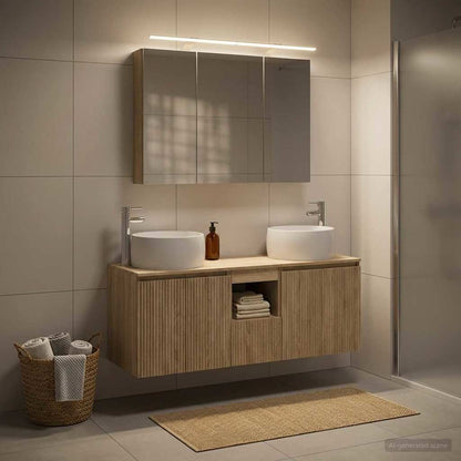 Bathroom Cabinet Set 4 pcs Sonoma Oak Engineered Wood