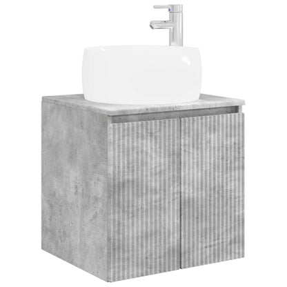 Bathroom Cabinet Set 4 pcs Concrete Grey Engineered Wood
