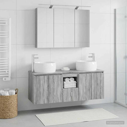 Bathroom Cabinet Set 4 pcs Grey Sonoma Engineered Wood