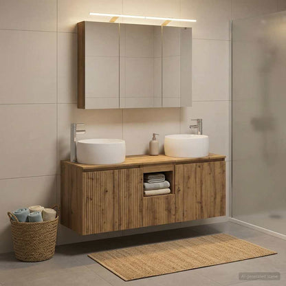 Bathroom Cabinet Set 4 pcs Artisan Oak Engineered Wood
