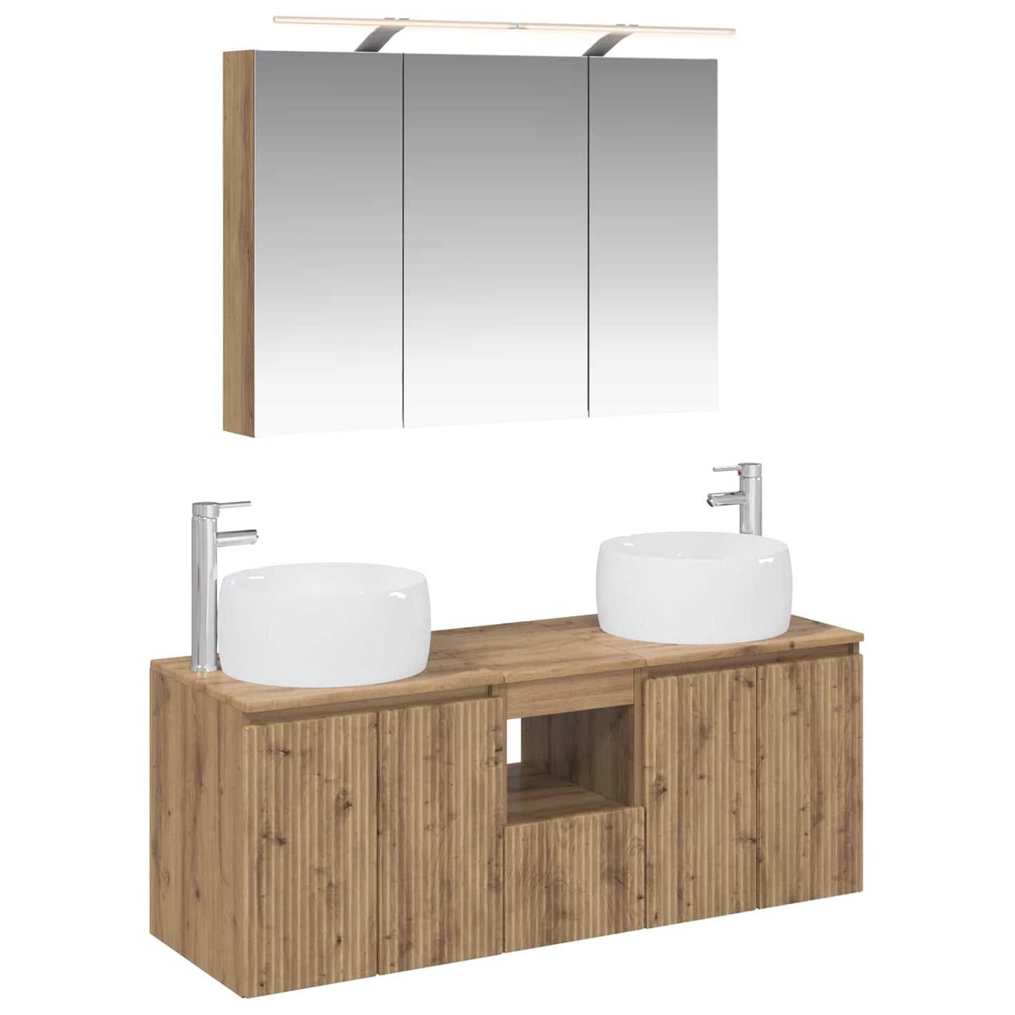Bathroom Cabinet Set 4 pcs Artisan Oak Engineered Wood