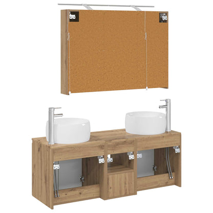 Bathroom Cabinet Set 4 pcs Artisan Oak Engineered Wood