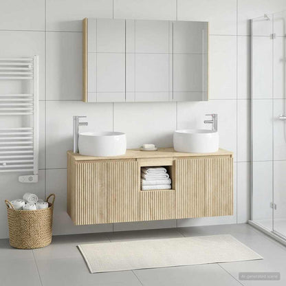 Bathroom Cabinet Set 4 pcs Sonoma Oak Engineered Wood