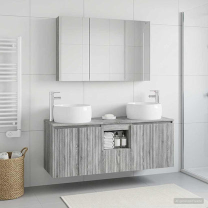 Bathroom Cabinet Set 4 pcs Grey Sonoma Engineered Wood