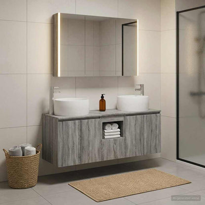 Bathroom Cabinet Set 4 pcs Grey Sonoma Engineered Wood