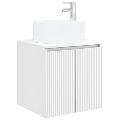 Bathroom Cabinet Set 5 pcs White Engineered Wood