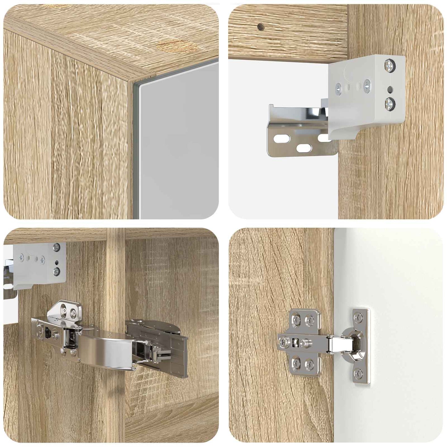 Bathroom Cabinet Set 5 pcs Sonoma Oak Engineered Wood