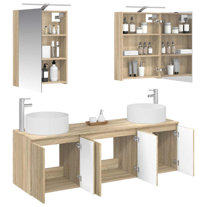 Bathroom Cabinet Set 5 pcs Sonoma Oak Engineered Wood