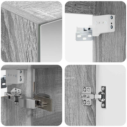 Bathroom Cabinet Set 5 pcs Grey Sonoma Engineered Wood
