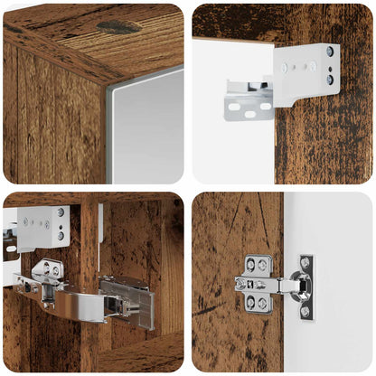 Bathroom Cabinet Set 5 pcs Old Wood Engineered Wood