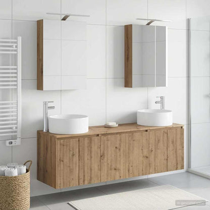 Bathroom Cabinet Set 5 pcs Artisan Oak Engineered Wood