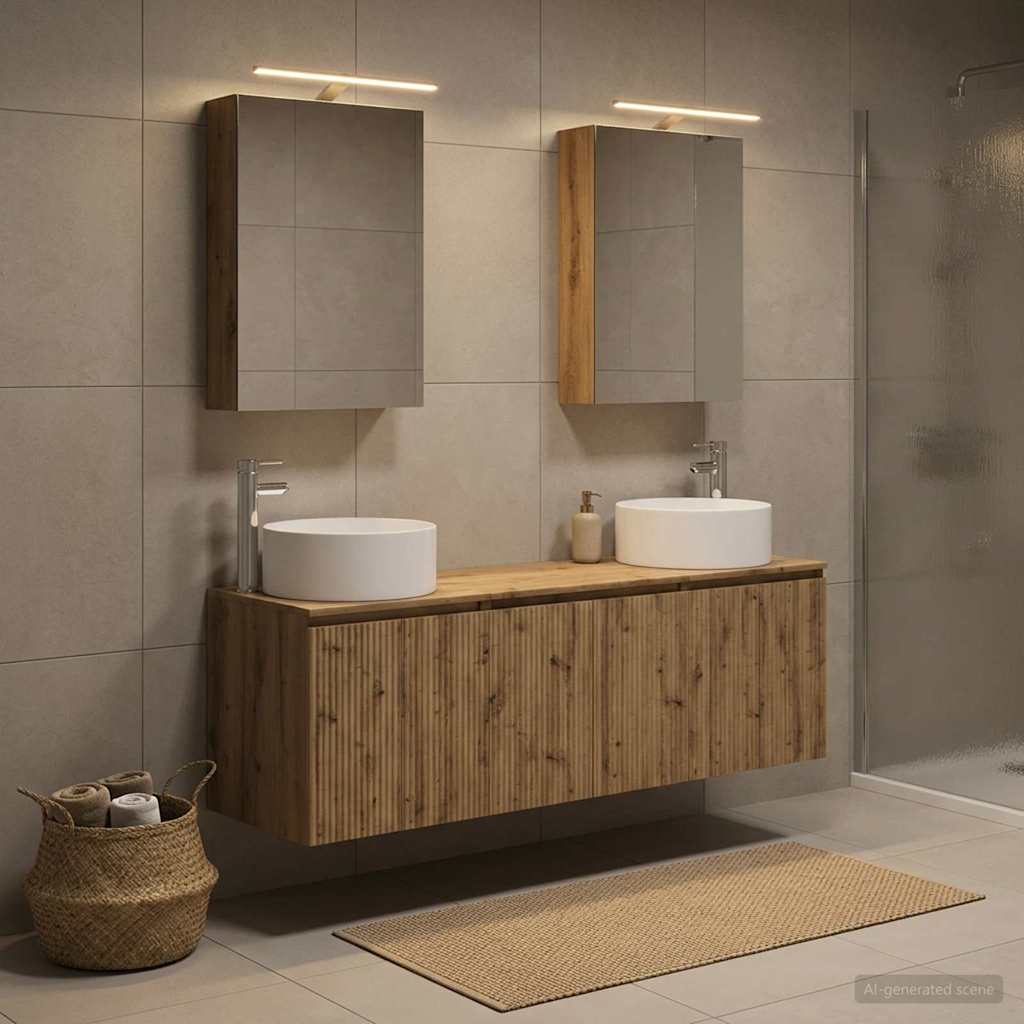 Bathroom Cabinet Set 5 pcs Artisan Oak Engineered Wood