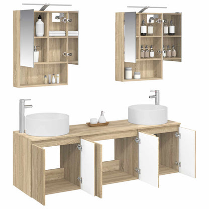 Bathroom Cabinet Set 5 pcs Sonoma Oak Engineered Wood