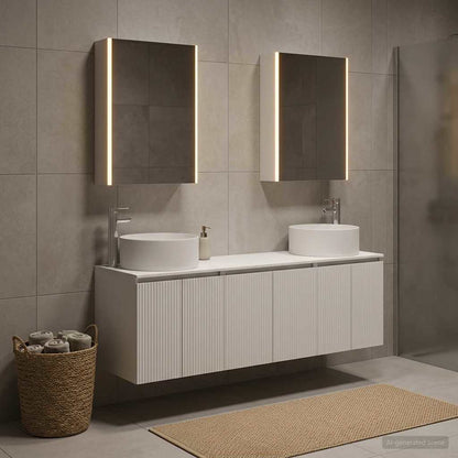 Bathroom Cabinet Set 5 pcs White Engineered Wood