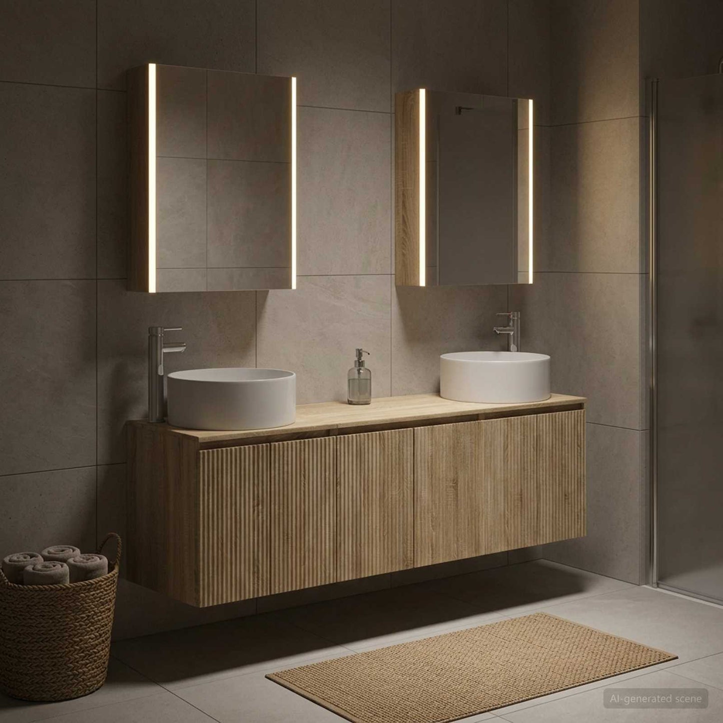 Bathroom Cabinet Set 5 pcs Sonoma Oak Engineered Wood