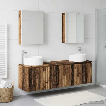 Bathroom Cabinet Set 5 pcs Old Wood Engineered Wood